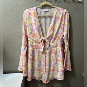 SOLD Pink Lily Romper